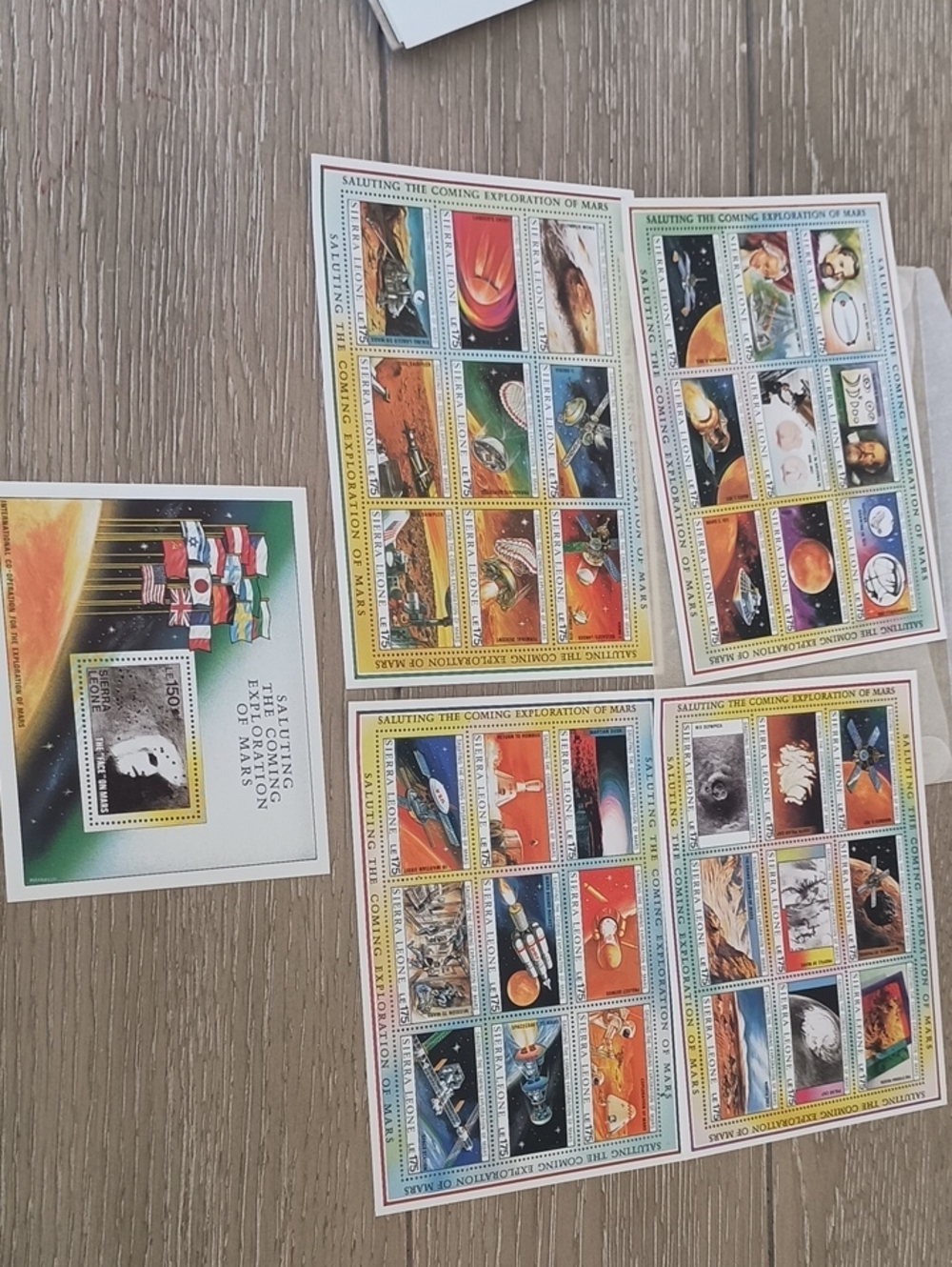 Space Exploration Collectible Stamp Sheets - Multicolor